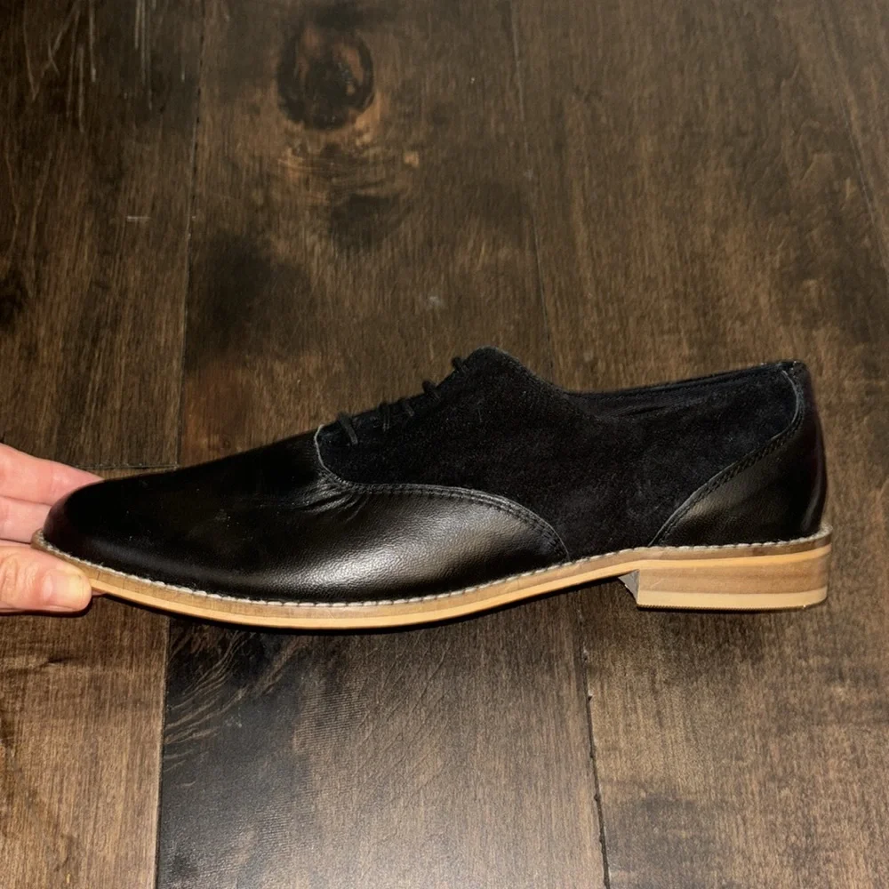 ASOS Suede Vinyl Oxford Dress Shoes